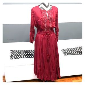 LaneBryant burgundy dress size 18 plus size